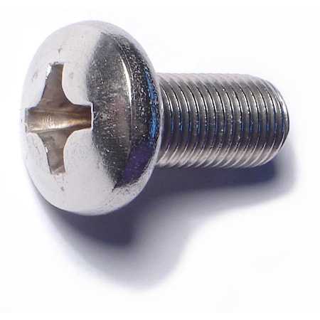 Midwest Fastener 3/8"-24 x 3/4 in Phillips Pan Machine Screw, Plain 18-8 Stainless Steel, 6 PK 79053